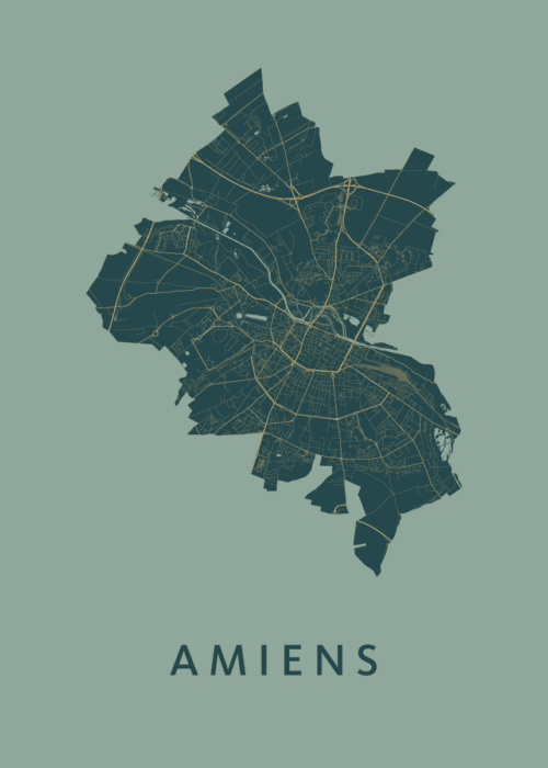 Amiens Stadskaart - Amazon poster