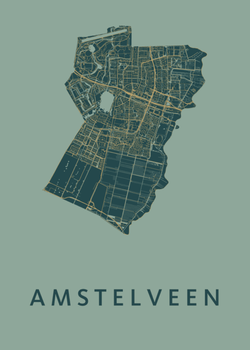 Amstelveen Stadskaart poster Amazon