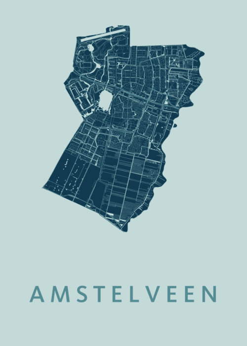 Amstelveen Stadskaart poster Mint
