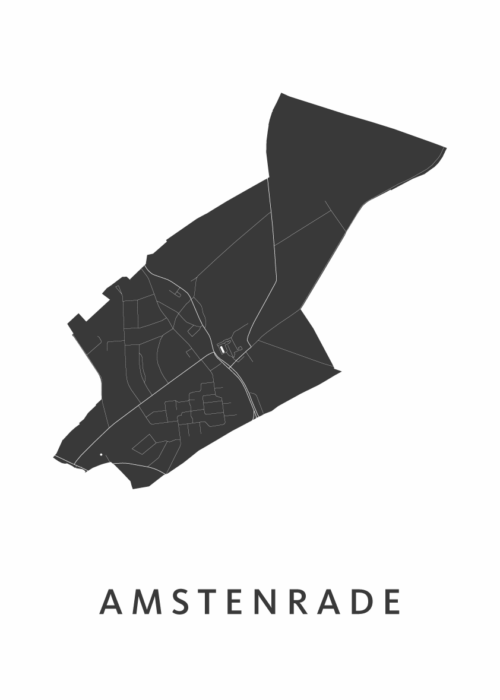 AmstenradeStadskaart Wit|KunstinKaart