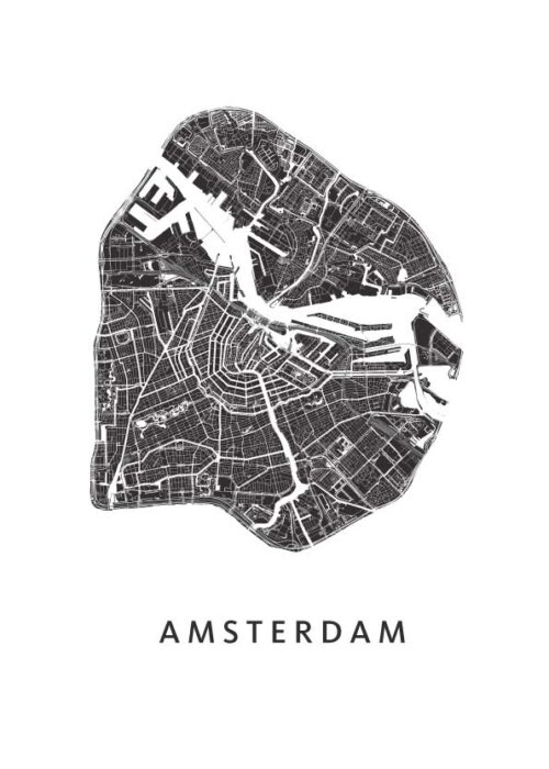 Amsterdam Binnen de Ring poster