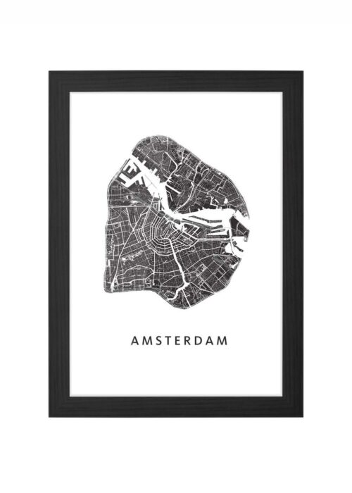 amsterdam binnen de ring ingelijst in zwarte lijst