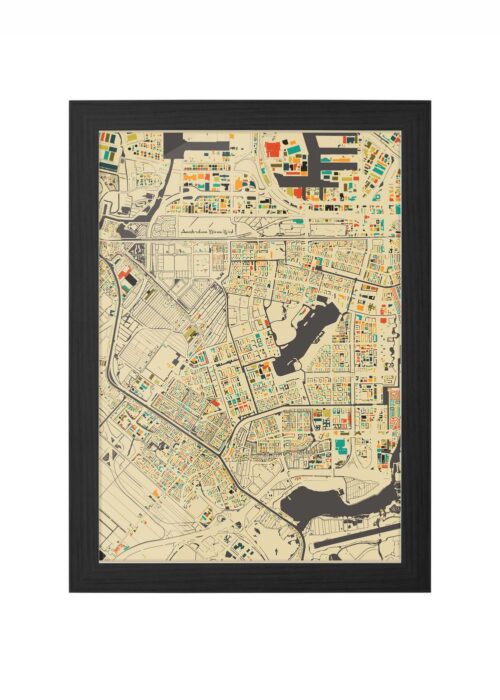 Nieuw-West Ingelijst in Zwart lijst Kopen | Kunst in Kaart