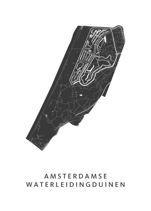 Amsterdamse Waterleidingduinen kaart poster