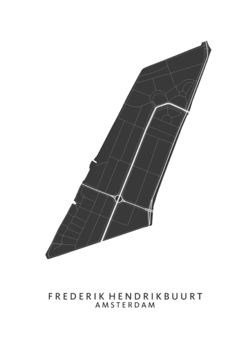 Frederik Hendrikbuurt wijkkaart Amsterdam poster
