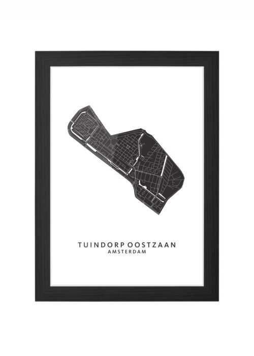 amsterdam tuindorp oostzaan poster ingelijst in zwarte lijst