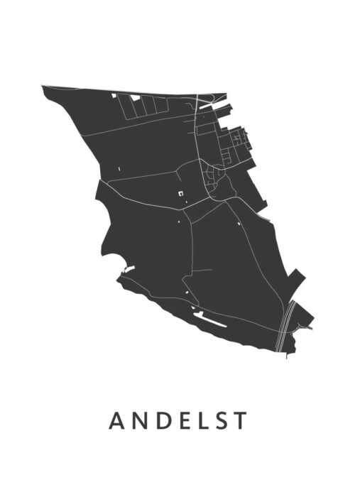 Andelst Kaart Poster