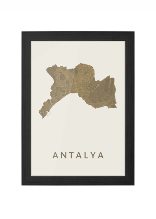 Antalya Gold Ingelijst in Zwart lijst Kopen | Kunst in Kaart