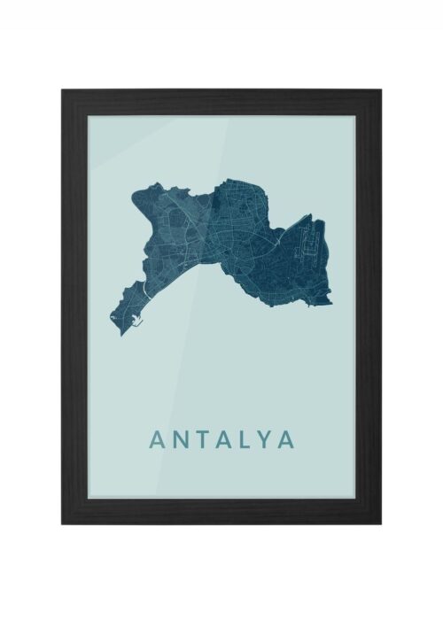 Antalya Mint Ingelijst in Zwart lijst Kopen | Kunst in Kaart