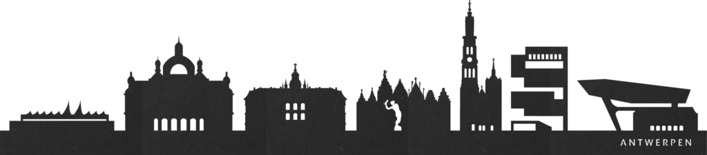 Antwerpen zwarte skyline
