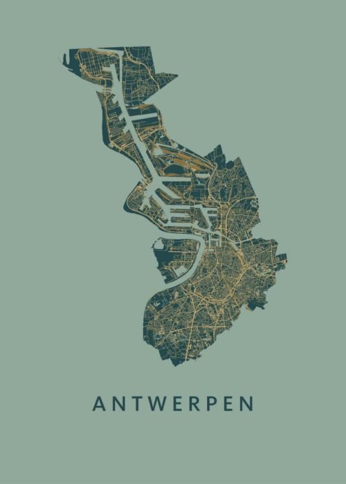 Antwerpen Amazon Stadskaart Poster Kopen