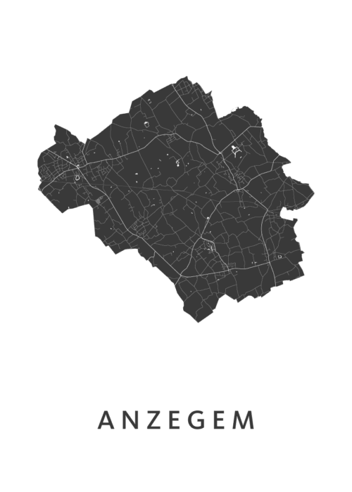 Anzegem Kaart Poster