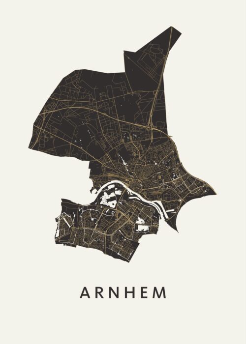 Arnhem Khaki Stadskaart Poster Kopen