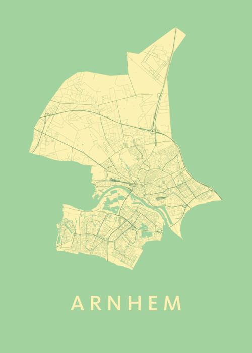 Arnhem Spring Stadskaart Poster Kopen