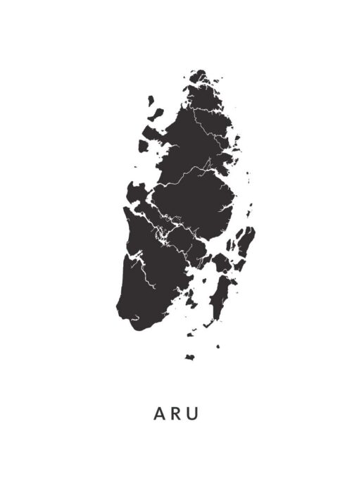 Aru Eilandkaart Poster