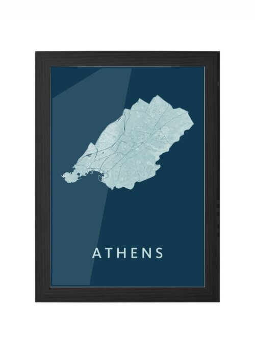 Athens Feldgrau Ingelijst in Zwart lijst Kopen | Kunst in Kaart
