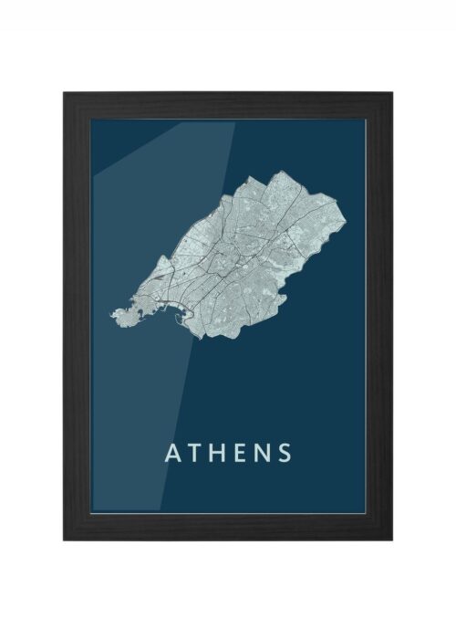 Athens Navy Ingelijst in Zwart lijst Kopen | Kunst in Kaart