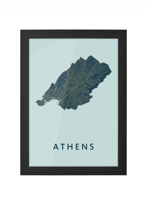 Athens Prussian Ingelijst in Zwart lijst Kopen | Kunst in Kaart