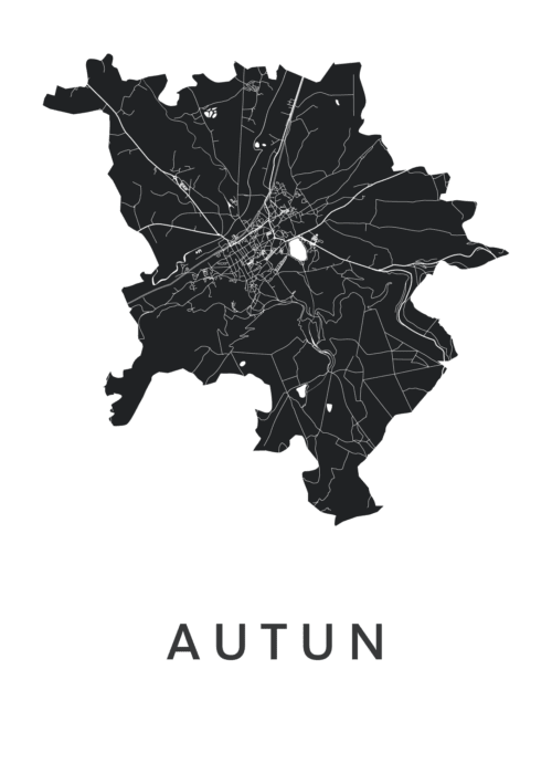 Autun Stadskaart Poster Kopen