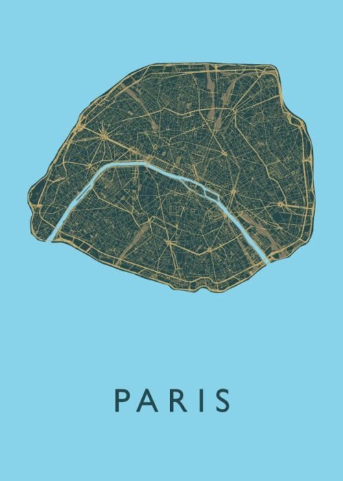 Parijs stadskaart poster Amazon
