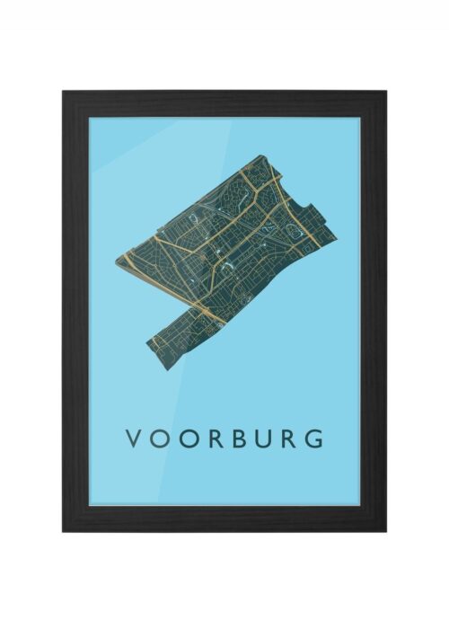 Voorburg Azure Ingelijst in Zwart lijst Kopen | Kunst in Kaart