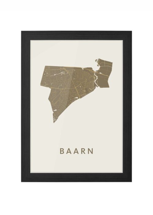 Baarn Gold Ingelijst in Zwart lijst Kopen | Kunst in Kaart