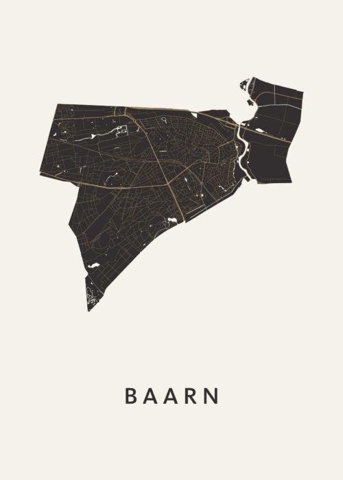 Baarn Stadskaart poster Khaki