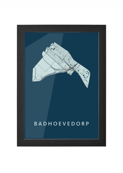 Badhoevedorp Navy Ingelijst in Zwart lijst Kopen | Kunst in Kaart