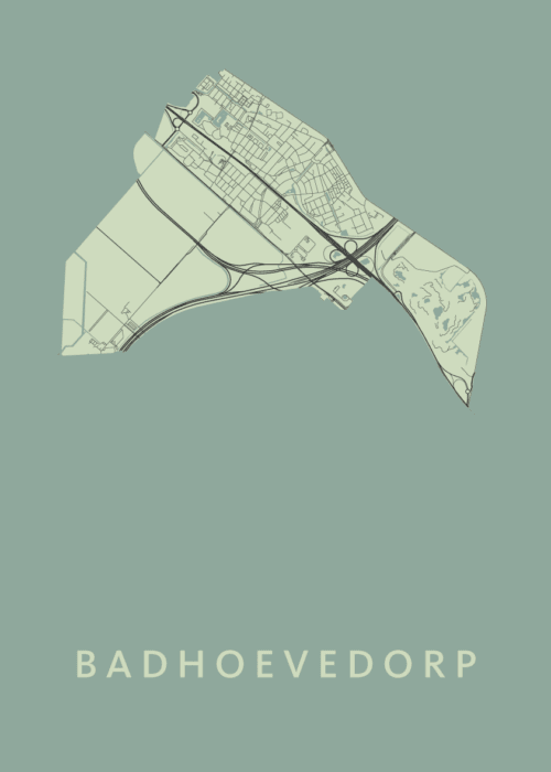 Badhoevedorp Stadskaart - Olive