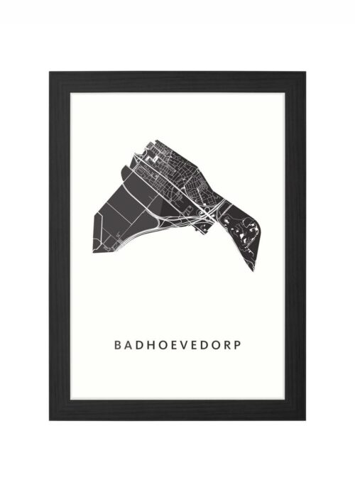 Badhoevedorp White Ingelijst in Zwart lijst Kopen | Kunst in Kaart