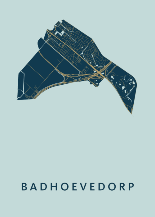 Badhoevedorp Stadskaart - Prussian