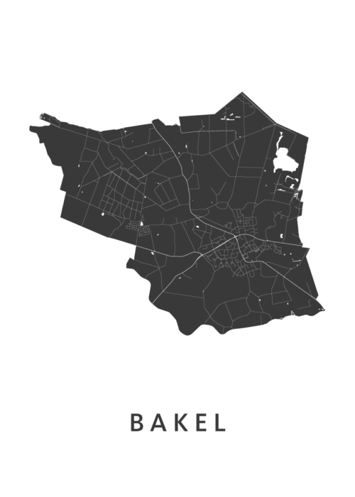 BakelStadskaart Wit|KunstinKaart