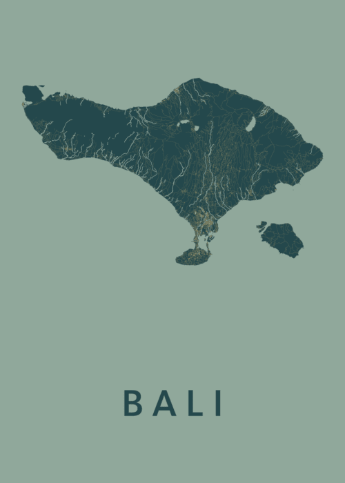 BaliAmazonBstadskaartposter