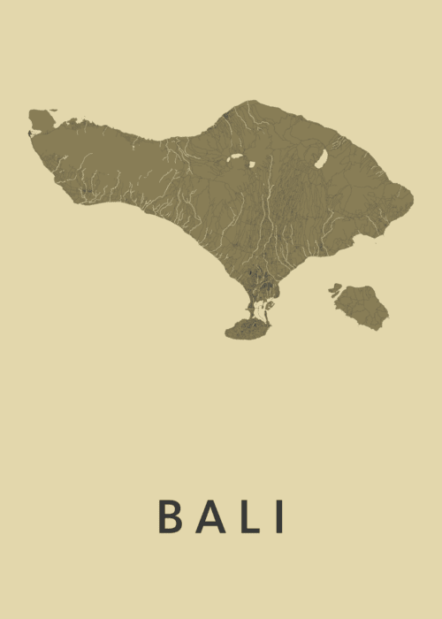BaliGoldenRodBstadskaartposter