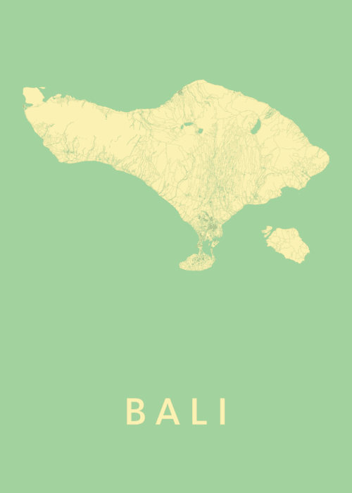 BaliSpringBstadskaartposter