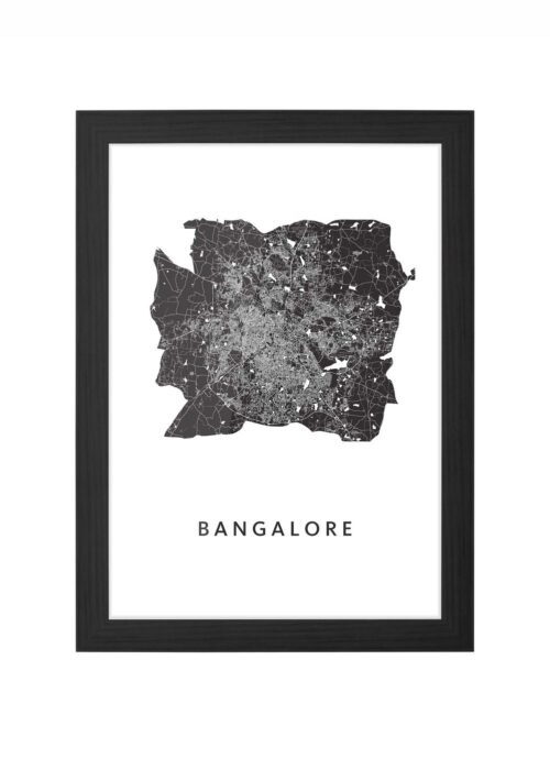Bangalore Ingelijst in Zwart lijst Kopen | Kunst in Kaart