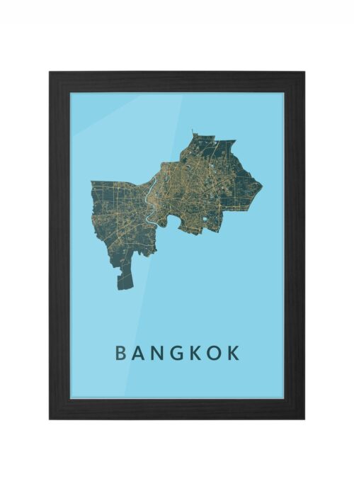 Bangkok Azure Ingelijst in Zwart lijst Kopen | Kunst in Kaart