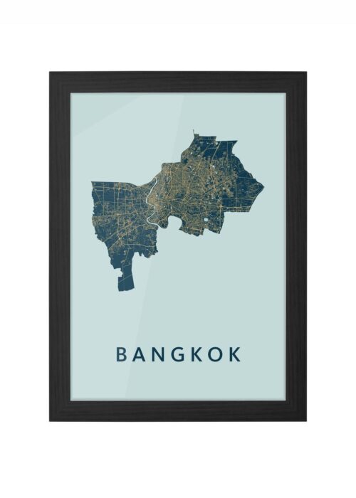Bangkok Prussian Ingelijst in Zwart lijst Kopen | Kunst in Kaart