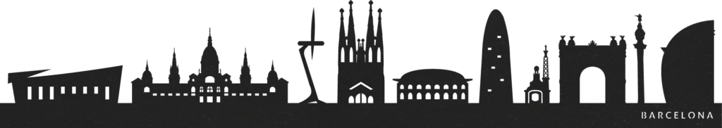 Barcelona zwarte skyline