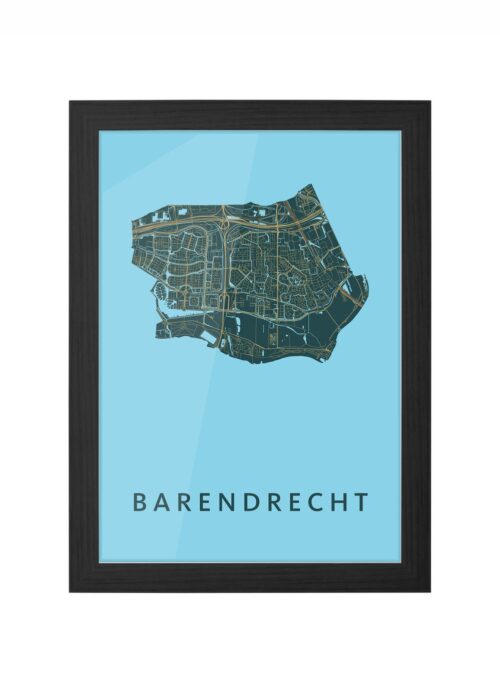 Barendrecht Azure Ingelijst in Zwart lijst Kopen | Kunst in Kaart