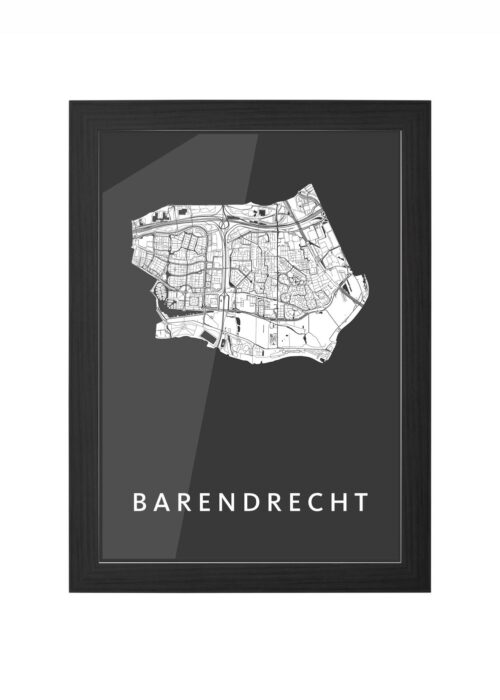 Barendrecht Black Ingelijst in Zwart lijst Kopen | Kunst in Kaart