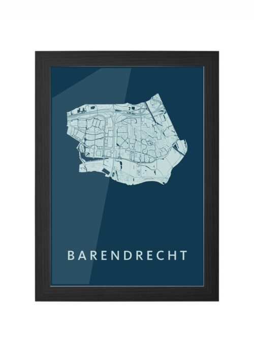 Barendrecht Feldgrau Ingelijst in Zwart lijst Kopen | Kunst in Kaart