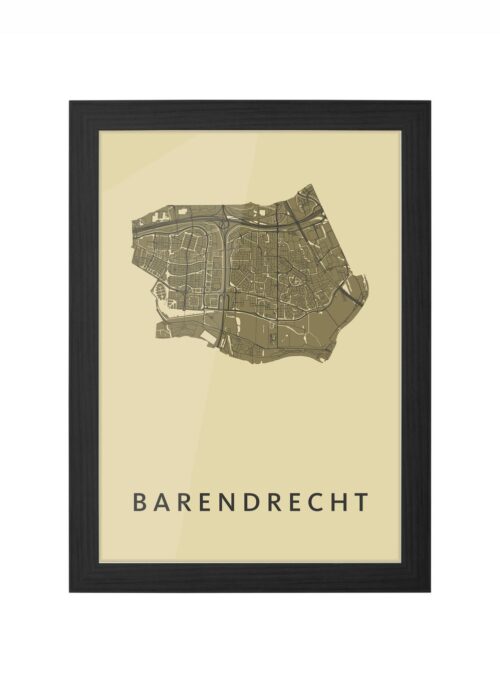 Barendrecht GoldenRod Ingelijst in Zwart lijst Kopen | Kunst in Kaart