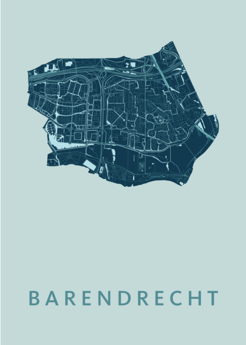 Barendrecht Stadskaart poster Mint