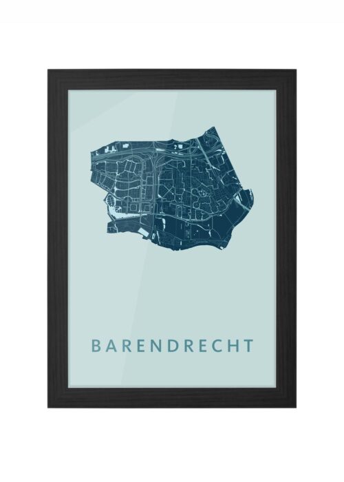 Barendrecht Mint Ingelijst in Zwart lijst Kopen | Kunst in Kaart