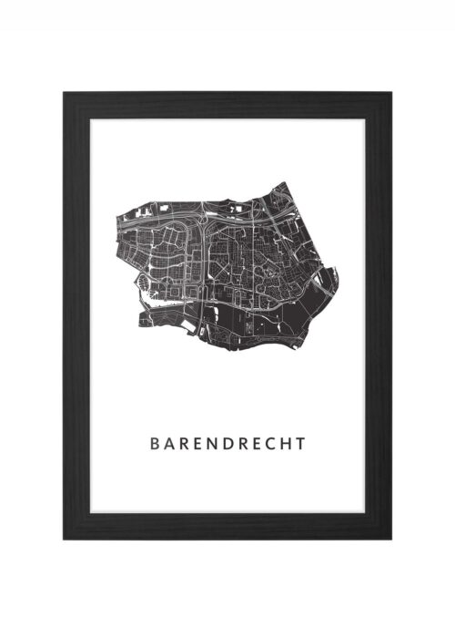 Barendrecht White Ingelijst in Zwart lijst Kopen | Kunst in Kaart
