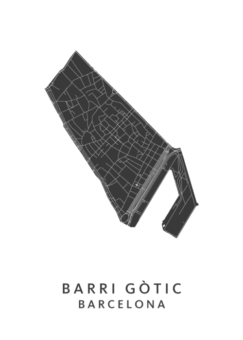 Barri Gòtic Wijkkaart Barcelona
