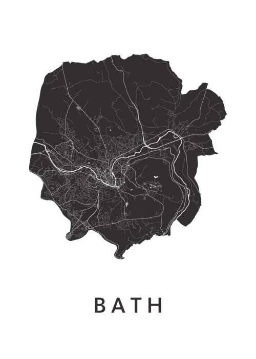 Bath Stadskaart Poster Kopen