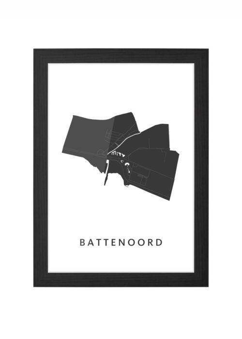 Battenoord Ingelijst in Zwart lijst Kopen | Kunst in Kaart