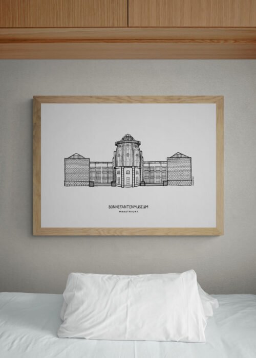 Bonnefantenmuseum Maastricht LijntekeningPoster